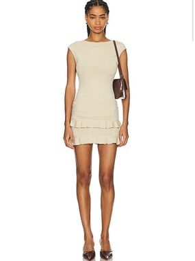Lioness Oui Oui Mini Dress in Pale